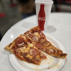 Costco Wholesale - Pepperoni slice and a Soda
