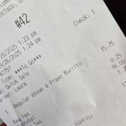 Different price than menu Different price than menu