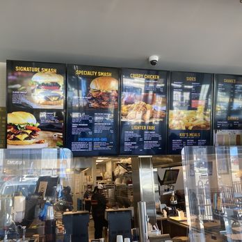 Smashburger - menus on the wall of a fast food restaurant - Burgers Near Me - Chicago, Illinois Smashburger - menus on the wall of a fast food restaurant - Burgers Near Me - Chicago, Illinois