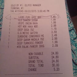 Charged for phantom item.
