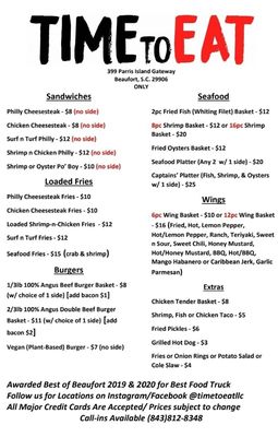 Menu photo 3 Time To Eat Beaufort, SC Menu photo 3 Time To Eat Beaufort, SC