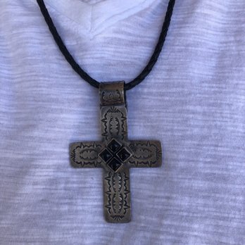 Wild West Trading Post - Silver and onyx cross - Jewelry Near Me - Scottsdale, Arizona