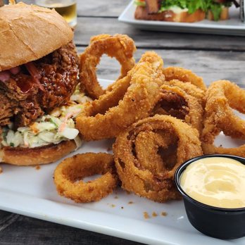 The Paddle Pub - Chicken sandwich. The onion rings are amazing. - Sports Bars Near Me - Stanwood, Washington The Paddle Pub - Chicken sandwich. The onion rings are amazing. - Sports Bars Near Me - Stanwood, Washington