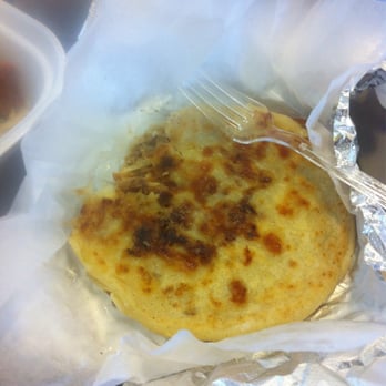 Mariscos El Dorado - Pork cheese and bean Papusa - Mexican Near Me - Ontario, California Mariscos El Dorado - Pork cheese and bean Papusa - Mexican Near Me - Ontario, California