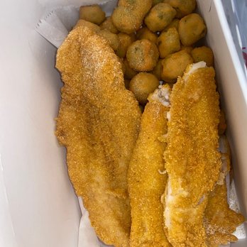 shark's fish and chicken - 2 Pieces Fried Catfish with fried Okra - Chicken Wings Near Me - District Heights, Maryland shark's fish and chicken - 2 Pieces Fried Catfish with fried Okra - Chicken Wings Near Me - District Heights, Maryland