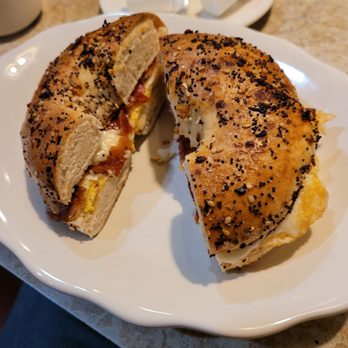 Alexandra's Bistro - Bacon egg and cheese on a beagle - Diners Near Me - Bethlehem, Pennsylvania Alexandra's Bistro - Bacon egg and cheese on a beagle - Diners Near Me - Bethlehem, Pennsylvania