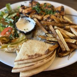 Mezza Mediterranean Grill - Chicken Kebab plate