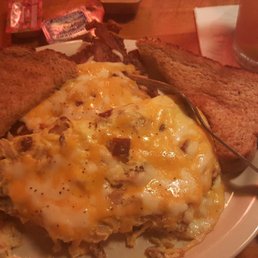 Make your own omelet and Tavern Spuds.