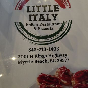Little Italy - Menu - Pizza Near Me - Myrtle Beach, South Carolina