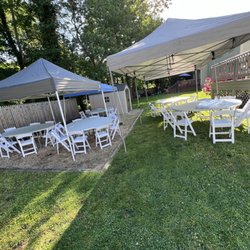 On A Whim - Outdoor party- Tables and Chairs provided by On A Whim