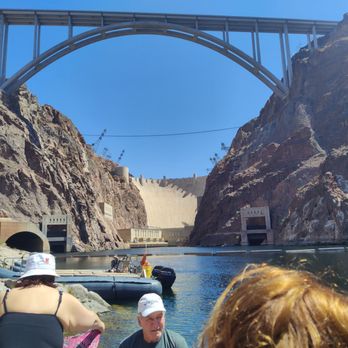 Hoover Dam Rafting Adventures - Hoover dam from the river - Boat Charters Near Me - Boulder City, Nevada Hoover Dam Rafting Adventures - Hoover dam from the river - Boat Charters Near Me - Boulder City, Nevada