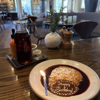 Solbar - Lemon ricotta pancake with blueberry sauce - New American Near Me - Calistoga, California Solbar - Lemon ricotta pancake with blueberry sauce - New American Near Me - Calistoga, California