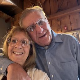 Hubby and i awaiting the arrival of some of our family
