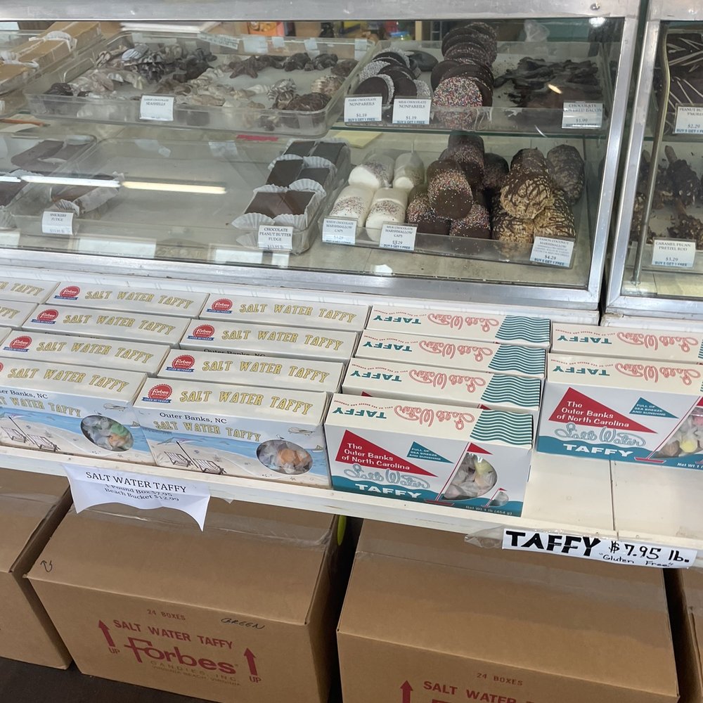 Forbes Candies - a display of various types of candies - Candy Stores Near Me - Nags Head, North Carolina
