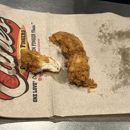 Chicken fingers loaded with oil making it soggy and not crispy Chicken fingers loaded with oil making it soggy and not crispy