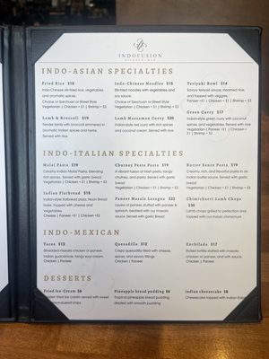 Menu photo 2 Indofusion Kitchen + Bar Seattle, WA