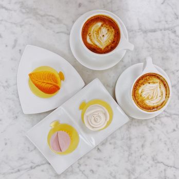 Jonquils Cafe & Bakery - Our mousse cakes and lattes. - Cafes Near Me - Boston, Massachusetts