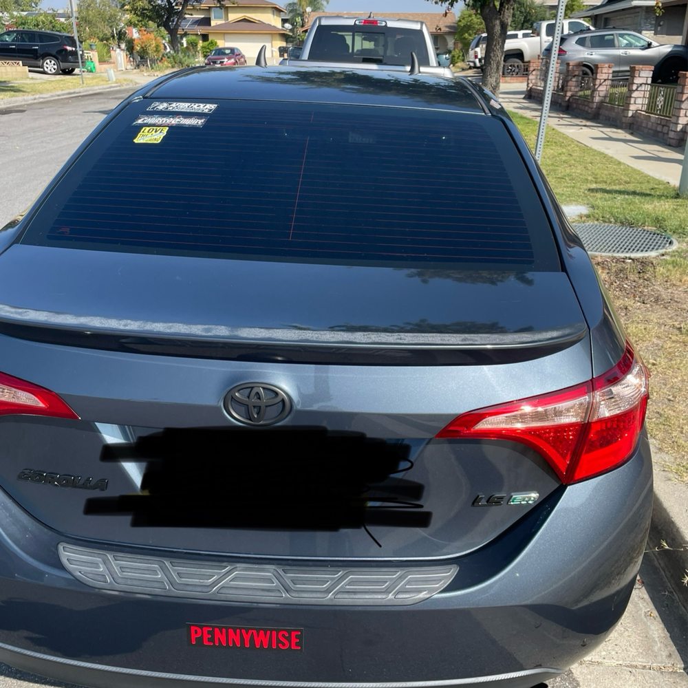 Car tinted 5% and front windshield ceramic tint