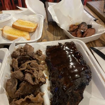 One & Only BBQ - Ribs, brisket (too thin), kielbasa and amazing twice baked potato salad - Barbeque Near Me - Memphis, Tennessee One & Only BBQ - Ribs, brisket (too thin), kielbasa and amazing twice baked potato salad - Barbeque Near Me - Memphis, Tennessee