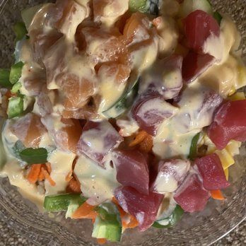 Poke Bros - Build Your Own Half and Half Poke Bowl- Tuna and Salmon - Poke Near Me - Warrington, Pennsylvania Poke Bros - Build Your Own Half and Half Poke Bowl- Tuna and Salmon - Poke Near Me - Warrington, Pennsylvania