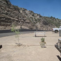 The Batting Range & Gila County RV Park - Picnic tables, young trees, decorative lighting a few of the amenitites