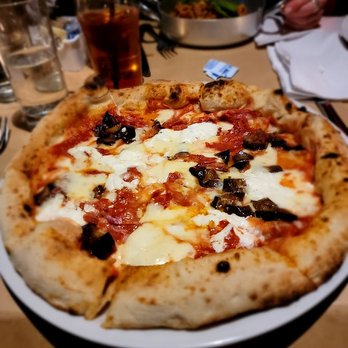 Ribalta - Borbone- Imported Fior di Latte, Eggplant, Hot Salame, Ricotta. (21) Tasty. - Pizza Near Me - New York, New York Ribalta - Borbone- Imported Fior di Latte, Eggplant, Hot Salame, Ricotta. (21) Tasty. - Pizza Near Me - New York, New York