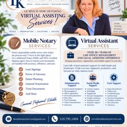 LK Mobile Notary Services - LK MNS is now offering Virtual Assisting Services!!