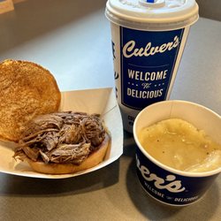 Culver’s - Pot roast sandwich and mashed potatoes with gravy