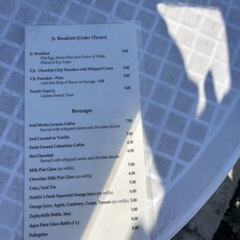 Lisa's Cafe - Jr./kids breakfast menu and beverages (October 2025) - Breakfast & Brunch Near Me - Madeira Beach, Florida
