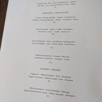 Vækst - Menu - Scandinavian Near Me - København Vækst - Menu - Scandinavian Near Me - København