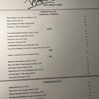 Norman's - Wine menu - Seafood Near Me - Orlando, Florida