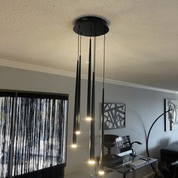 District Electric - Pendent style chandelier that we installed!