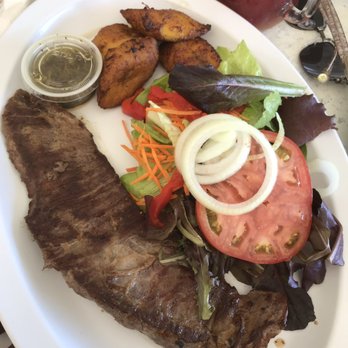 Lighthouse Cafe - Churrasco steak with salad and plantains - Cafes Near Me - Key Biscayne, Florida