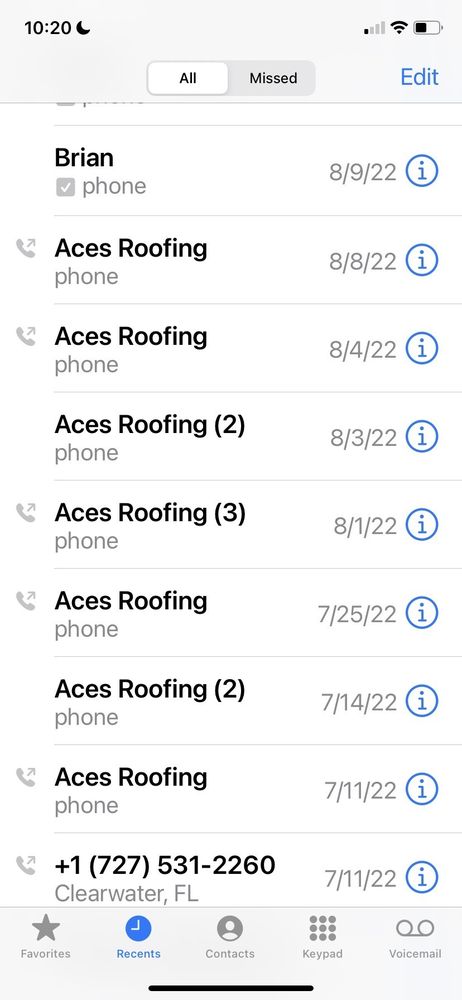 Slide of A.C.E.'S Roofing