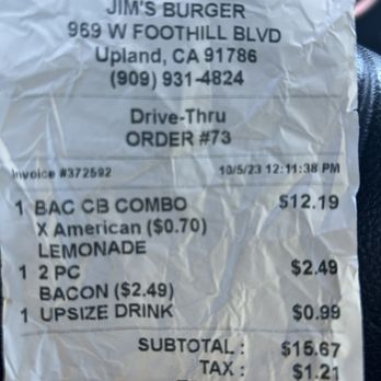 Jim's Burgers - Bacon cheeseburger combo - Burgers Near Me - Upland, California Jim's Burgers - Bacon cheeseburger combo - Burgers Near Me - Upland, California