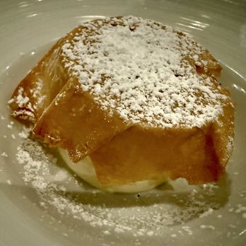 American Bounty Restaurant - Caramelized bananas on Bavarian cream enrobed in Filo dough. PH. - New American Near Me - Hyde Park, New York American Bounty Restaurant - Caramelized bananas on Bavarian cream enrobed in Filo dough. PH. - New American Near Me - Hyde Park, New York