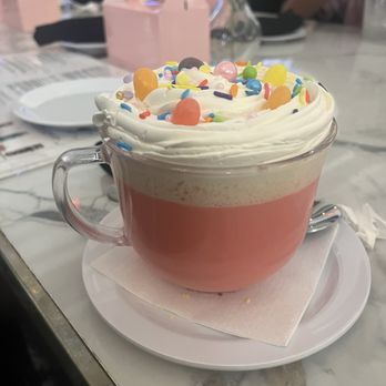 Sugar Factory - Pink hot chocolate - Desserts Near Me - Jacksonville, Florida Sugar Factory - Pink hot chocolate - Desserts Near Me - Jacksonville, Florida