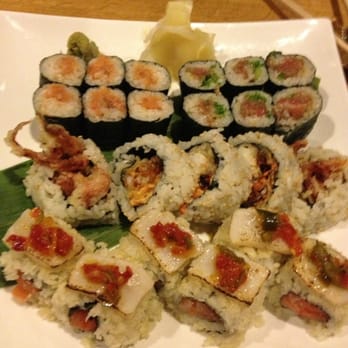 Sushi Taro - Spicy tuna, fatty tuna, spider and habanero scallop rolls - Sushi Bars Near Me - Washington, DC, District of Columbia Sushi Taro - Spicy tuna, fatty tuna, spider and habanero scallop rolls - Sushi Bars Near Me - Washington, DC, District of Columbia