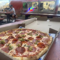 Peace Pizza - Green chili pepperoni