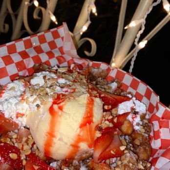 The Funnelspot - a basket of ice cream and strawberries - Desserts Near Me The Funnelspot - a basket of ice cream and strawberries - Desserts Near Me