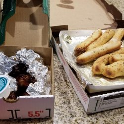 Papa Johns Pizza - Breadsticks and 8 piece bbq chicken wings
