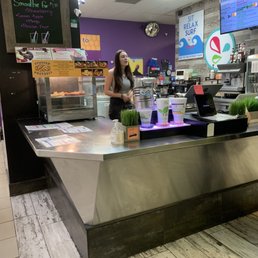 Rudy girl at Keva Juice that can't make a Redbull smoothie Rudy girl at Keva Juice that can't make a Redbull smoothie