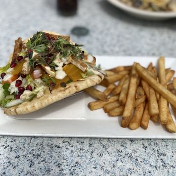 Salish Grill - Greek Beet Pita Sandwich - American Near Me - Port Townsend, Washington Salish Grill - Greek Beet Pita Sandwich - American Near Me - Port Townsend, Washington