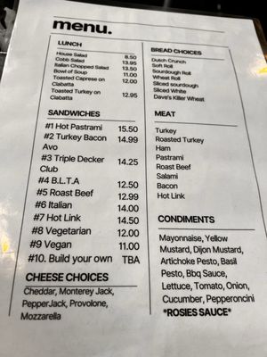 Menu photo 3 Rosie's Concord, CA