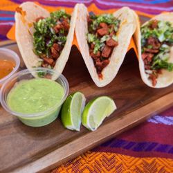 Chickenlandia - Tacos de Chorizo (hot seasoned pork sausage)