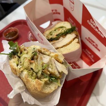 Sup's Chicken - Signature Fried Chicken Sandwich with Basil Pesto - Chicken Shop Near Me - Gardena, California Sup's Chicken - Signature Fried Chicken Sandwich with Basil Pesto - Chicken Shop Near Me - Gardena, California