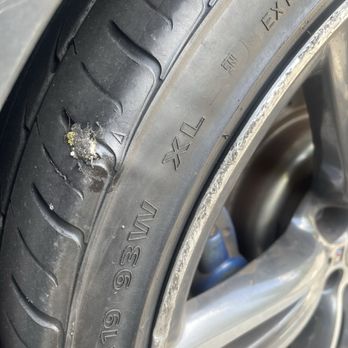 JC Tires 2 - Tire installed quickly with the plug facing the ground. Came out to this the next day - Tires Near Me - Greensboro, North Carolina JC Tires 2 - Tire installed quickly with the plug facing the ground. Came out to this the next day - Tires Near Me - Greensboro, North Carolina