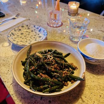 Songbird - Green beans with pork - Cocktail Bars Near Me - Fairfax, Virginia Songbird - Green beans with pork - Cocktail Bars Near Me - Fairfax, Virginia