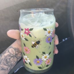Iced Matcha supposed to have lavender cold foam but the barista said it was mixed in it Iced Matcha supposed to have lavender cold foam but the barista said it was mixed in it