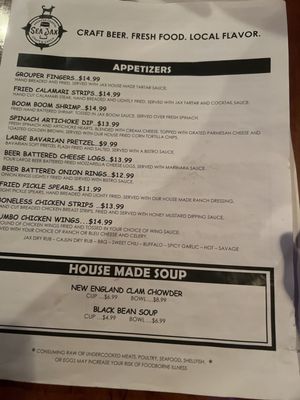 Menu photo 1 Sea Jax Tavern Kettering, OH